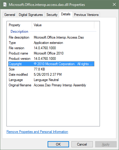Microsoft office interop access docmd